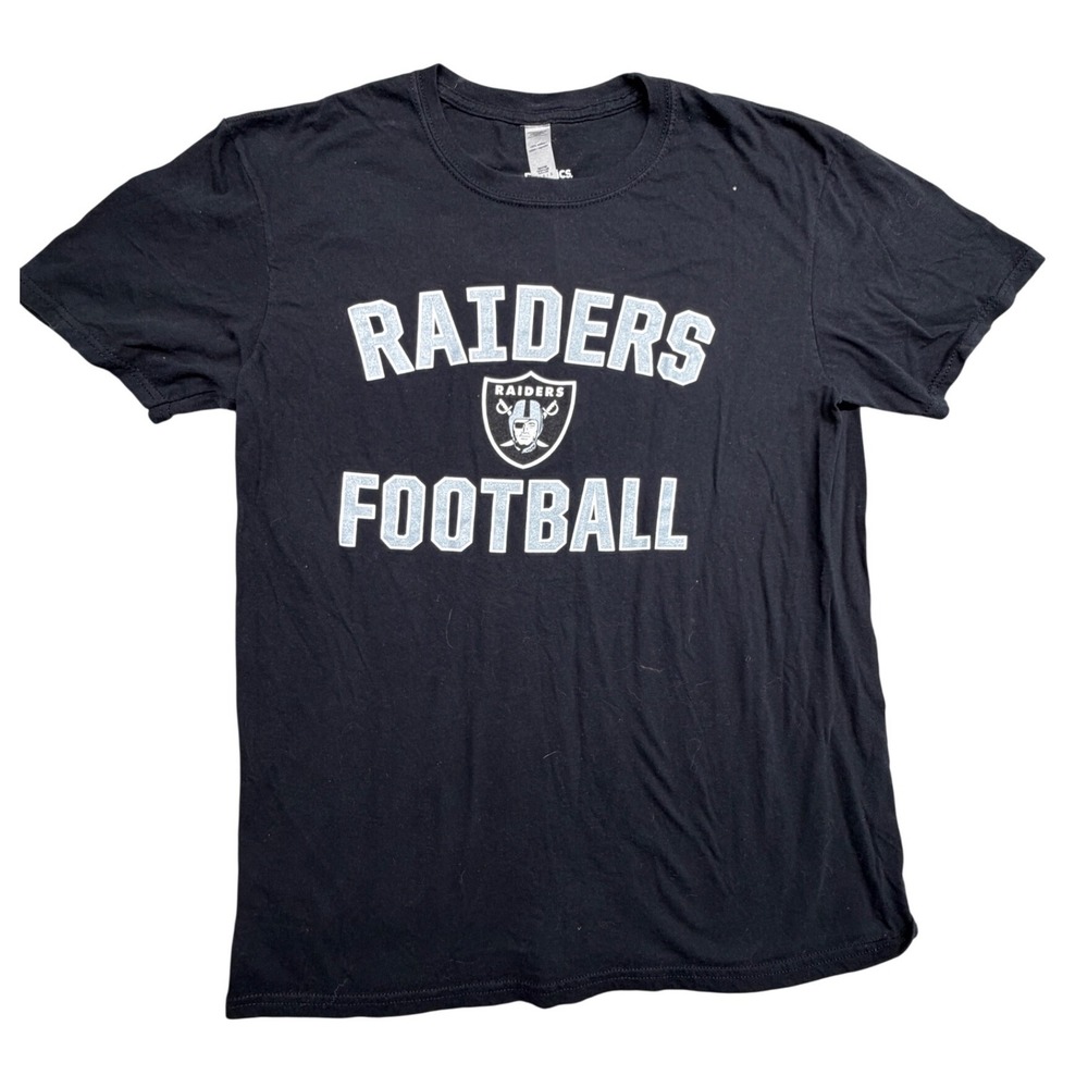 Fanatics Mens Las Vegas Raiders Football NFL T-Shirt Black Size Large Cotton